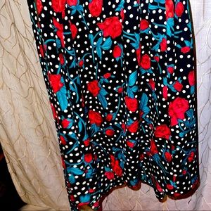Polka dot rose ModCloth skirt